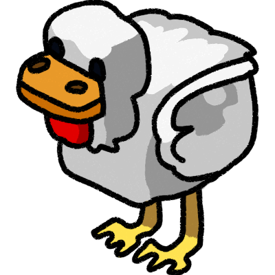 a Minecraft-style chicken.